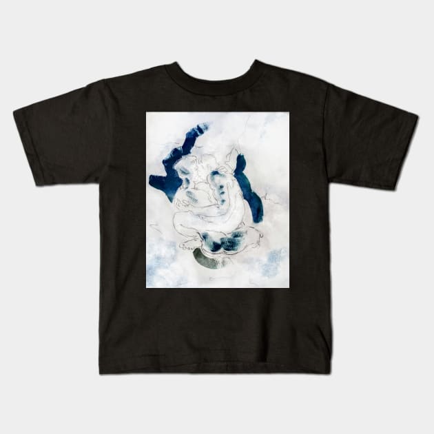 Blue Hug Kids T-Shirt by Evangelos4